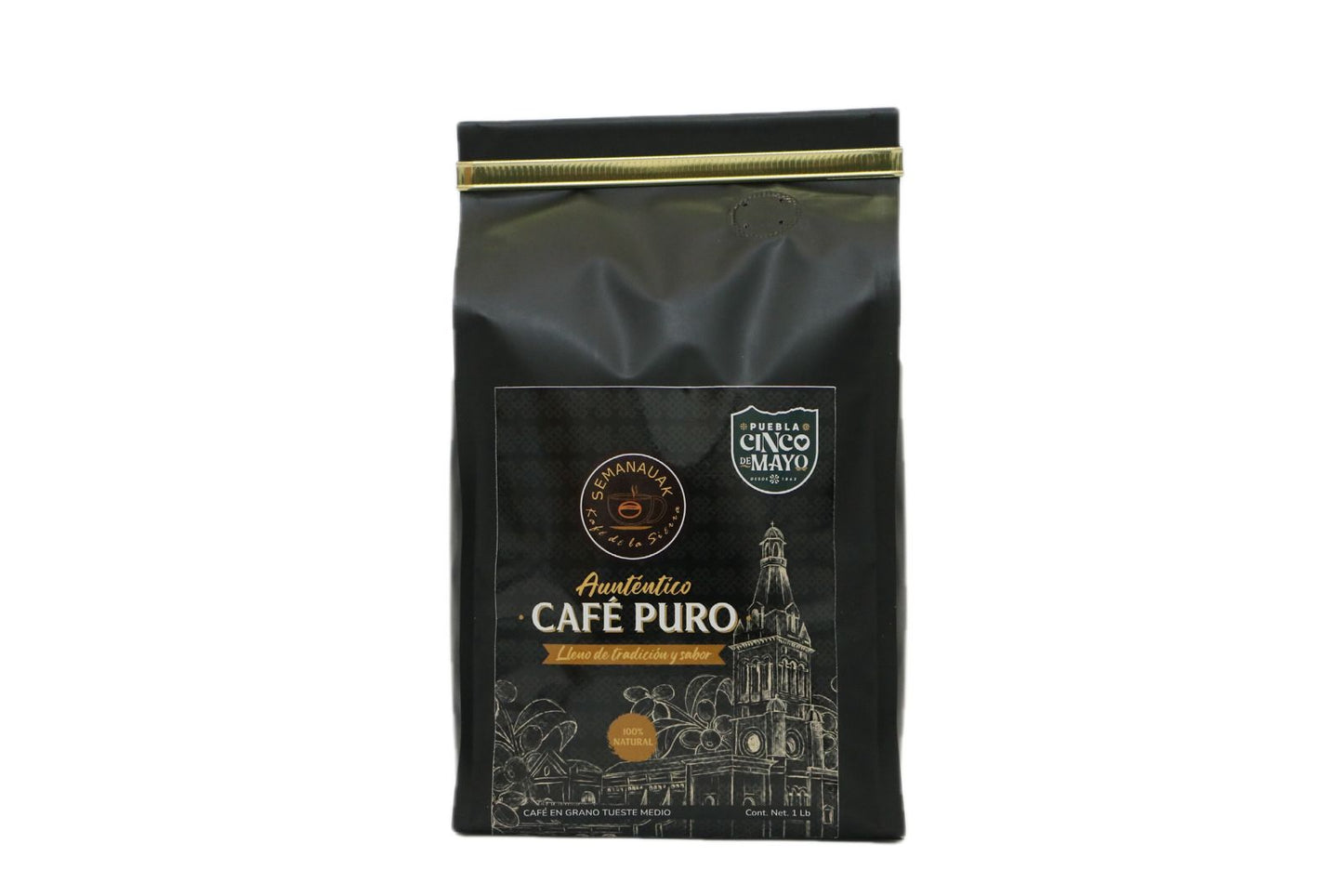 Semanauk Café En Grano Gourmet Tostado Medio 1 Lb