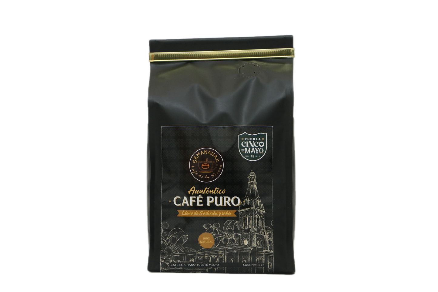 Caja Semanauk Café En Grano Gourmet Tostado Medio 1 Lb