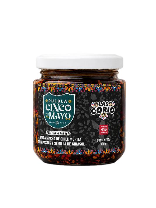 Las Corio Negro Frasco de Vidrio 190g