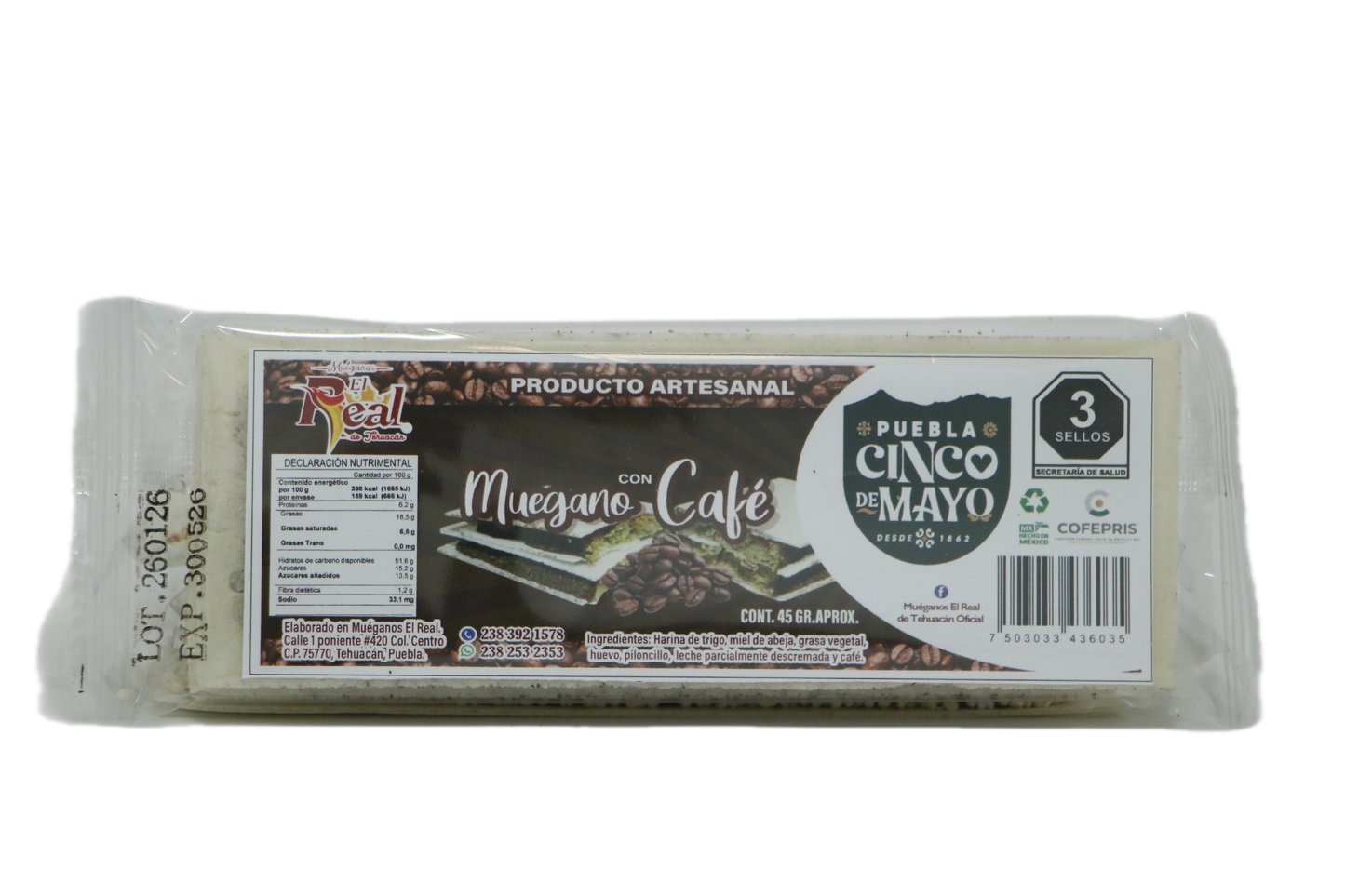 Caja El Real Muegano Con Café 45Gr