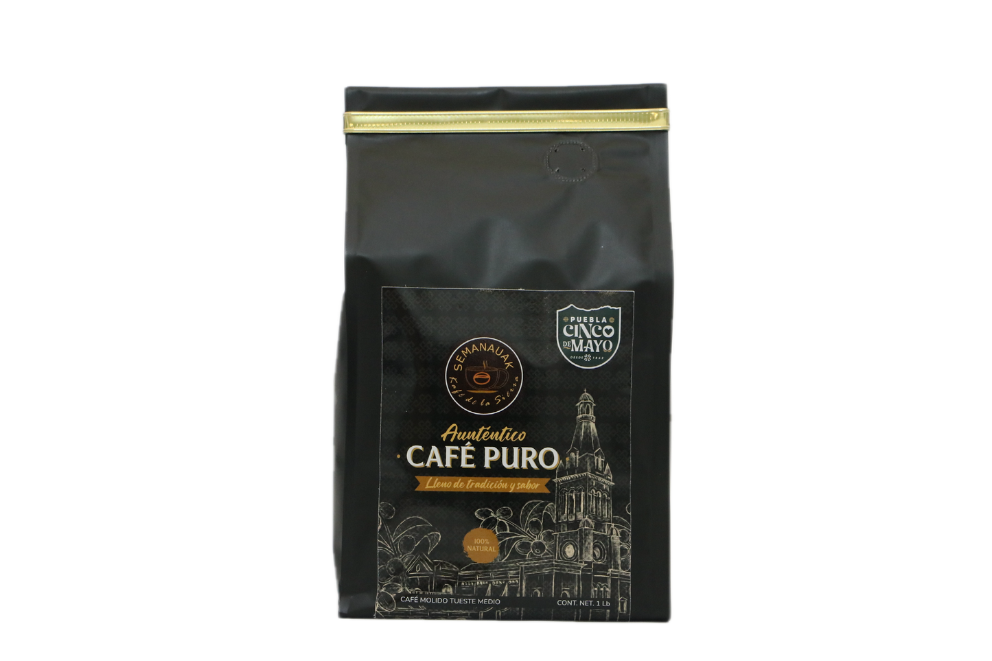Caja Semanauk Café Molido Gourmet Tostado Medio 1 Lb